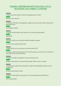 NURSING MIDTERM REVIEW UPDATED ACTUAL&NewLine;QUESTIONS AND CORRECT ANSWERS