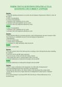 PNH301 TEST &num;2 QUESTIONS UPDATED ACTUAL&NewLine;QUESTIONS AND CORRECT ANSWERS