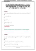 HESI RN FUNDAMENTALS EXIT EXAM &vert;ACTUAL QUESTIONS & VERIFIED ANSWERS 2026-2027 UPDATED EDITION &vert;GRADED A&plus;
