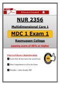 NUR 2356 MDC 1 Exam 1 &ndash; Multidimensional Care &lpar;2026&sol;2027&rpar; Study Guide&comma; 100&percnt; Guarantee Pass