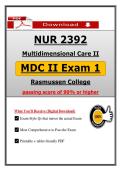 NUR 2392 MDC II Exam 1 &ndash; Multidimensional Care II &lpar;2026&sol;2027&rpar; Study Guide&comma; 100&percnt; Guarantee Pass