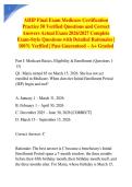 AHIP Final Exam Medicare Certification Practice 50 Verified Questions and Correct Answers Actual Exam 2026&sol;2027 Complete Exam-Style Questions with Detailed Rationales &vert; 100&percnt; Verified &vert; Pass Guaranteed &ndash; A&plus; Graded