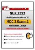 NUR 2392 MDC 2 Exam 2 &ndash; Multidimensional Care II &lpar;2026&sol;2027&rpar; Study Guide&comma; 100&percnt; Guarantee Pass