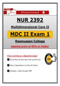 NUR 2392 MDC II Exam 1 &ndash; &lpar;2026&sol;2027&rpar; Study Guide&comma; 100&percnt; Guarantee Pass