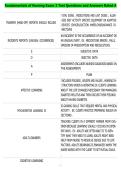 Fundamentals of Nursing Exam 2 Test Questions and Answers Rated A