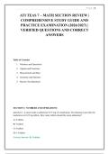 ATI TEAS 7 &ndash; MATH SECTION REVIEW &vert; &NewLine;COMPREHENSIVE STUDY GUIDE AND &NewLine;PRACTICE EXAMINATION &lpar;2026&sol;2027&rpar; &vert; &NewLine;VERIFIED QUESTIONS AND CORRECT &NewLine;ANSWERS