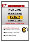 NUR 2407 Exam 2 &ndash; Pharmacology &lpar;Latest 2026&sol;2027&rpar; Actual Questions & Answers &lpar;A&plus; Graded&rpar; &vert; &lpar;Rasmussen&rpar; Updated PDF