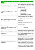 Exam 1 Study Guide- POLS 1101&colon; American Government Test with Answers&NewLine;Rated A
