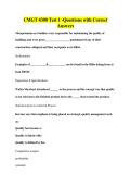 CMGT 4300 Test 1 -Questions with Correct&NewLine;Answers