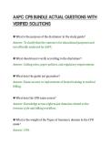 AAPC CPB BUNDLE ACTUAL QUESTIONS WITH&NewLine;VERIFIED SOLUTIONS