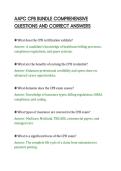 AAPC CPB BUNDLE COMPREHENSIVE&NewLine;QUESTIONS AND CORRECT ANSWERS