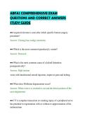 ABFAS COMPREHENSIVE EXAM&NewLine;QUESTIONS AND CORRECT ANSWERS&NewLine;STUDY GUIDE
