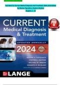 Test Bank for CURRENT Medical Diagnosis & Treatment 2023 62nd Edition by Maxine A&period; Papadakis &vert; All Chapters