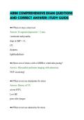 ABIM COMPREHENSIVE EXAM QUESTIONS&NewLine;AND CORRECT ANSWERS STUDY GUIDE