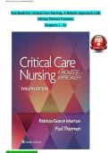 Test Bank for Critical Care Nursing&colon; A Holistic Approach 11th Edition by Patricia Gonce Morton & Dorrie K&period; Fontaine &vert; All Chapters