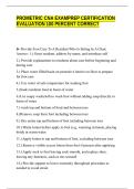 PROMETRIC CNA EXAMPREP CERTIFICATION&NewLine;EVALUATION 100 PERCENT CORRECT