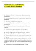 PROMETRIC CNA EXAM SET FULL&NewLine;SOLUTION REVIEW GRADED A