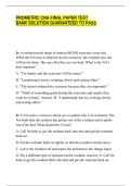 PROMETRIC CNA FINAL PAPER TEST&NewLine;BANK SOLUTION GUARANTEED TO PASS