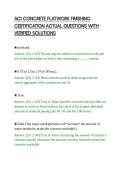 ACI CONCRETE FLATWORK FINISHING&NewLine;CERTIFICATION ACTUAL QUESTIONS WITH&NewLine;VERIFIED SOLUTIONS