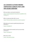 ACI CONCRETE FLATWORK FINISHING&NewLine;CERTIFICATION COMPLETE STUDY GUIDE&NewLine;WITH SOLVED QUESTIONS