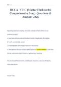 HCCA - CHC &lpar;Master Flashcards&rpar;&NewLine;Comprehensive Study Questions &&NewLine;Answers 2026