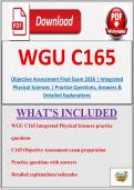 WGU C165 Objective Assessment Final Exam 2026 &vert; Integrated Physical Sciences &vert; Practice Questions&comma; Answers & Detailed Explanations