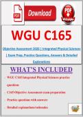 WGU C165 Objective Assessment 2026 &vert; Integrated Physical Sciences &vert; Exam Prep&comma; Practice Questions&comma; Answers & Detailed Explanations