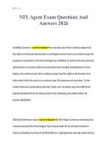 NFL Agent Exam Questions And&NewLine;Answers 2026