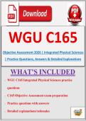 WGU C165 Objective Assessment Final Exam 2026 &vert; Integrated Physical Sciences &vert; Practice Questions&comma; Answers & Detailed Explanations