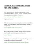ADVANCED ACCOUNTING FULLY SOLVED&NewLine;TEST PAPER GRADED A&plus;