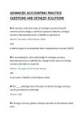 ADVANCED ACCOUNTING PRACTICE&NewLine;QUESTIONS AND DETAILED SOLUTIONS