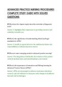ADVANCED PRACTICE NURSING PROCEDURES&NewLine;COMPLETE STUDY GUIDE WITH SOLVED&NewLine;QUESTIONS