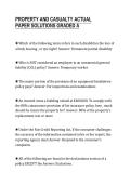 PROPERTY AND CASUALTY COMPREHENSIVE&NewLine;TEST FULL ANSWERS REVIEW GRADED A