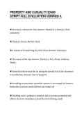 PROPERTY AND CASUALTY EXAM&NewLine;SCRIPT FULL EVALUATION VERIFIED A
