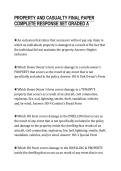 PROPERTY AND CASUALTY FINAL PAPER&NewLine;COMPLETE RESPONSE SET GRADED A
