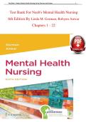 Test Bank For Neeb's Mental Health Nursing 6th Edition By Linda M&period; Gorman&comma; Robynn Anwar Chapters 1 - 22&vert; Complete Edition Newest
