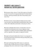 PROPERTY AND CASUALTY&NewLine;REVIEW FILE TESTED QUESTIONS