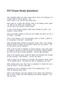 PCT Exam Study Questions&NewLine;&NewLine;&NewLine;