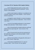 Corrections CH 5&comma;6&comma;7 Questions With Complete Solutions