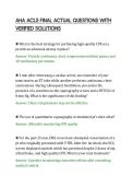 AHA ACLS FINAL ACTUAL QUESTIONS WITH&NewLine;VERIFIED SOLUTIONS