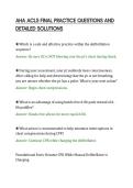 AHA ACLS FINAL PRACTICE QUESTIONS AND&NewLine;DETAILED SOLUTIONS