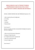 BREEZE AIRWAYS FLIGHT ATTENDANT TRAINING &NewLine;COMPREHENSIVE EXAM 350 MULTIPLE-CHOICE &NewLine;QUESTIONS WITH CORRECT ANSWERS AND RATIONALES