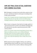 AHIP 2027 FINAL EXAM ACTUAL QUESTIONS&NewLine;WITH VERIFIED SOLUTIONS