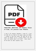 PEDIATRIC PROCTOR&comma; ATI Pediatrics Proctored Exam&comma; ATI proctored exam Pediatrics&period;pdf
