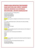 PENNSYLVANIA INFRASTRUCTURE ENGINEER&NewLine;EXAM QUESTIONS AND CORRECT ANSWERS&NewLine;&lpar;VERIFIED ANSWERS&rpar; PLUS RATIONALES&NewLine;2025&vert;2026 Q&A &vert; INSTANT DOWNLOAD PDF