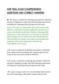 AHIP FINAL EXAM COMPREHENSIVE&NewLine;QUESTIONS AND CORRECT ANSWERS