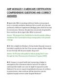 AHIP MODULES 1 5 MEDICARE CERTIFICATION&NewLine;COMPREHENSIVE QUESTIONS AND CORRECT&NewLine;ANSWERS