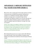 AHIP MODULES 1 5 MEDICARE CERTIFICATION&NewLine;FULLY SOLVED EXAM PAPER GRADED A&plus;