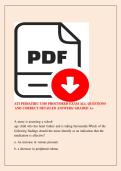 ATI PEDIATRIC CMS PROCTORED EXAM ALL QUESTIONS AND CORRECT DETAILED ANSWERS