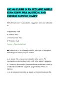AIC 300 CLAIMS IN AN EVOLVING WORLD&NewLine;EXAM SCRIPT FULL QUESTIONS AND&NewLine;CORRECT ANSWERS REVIEW